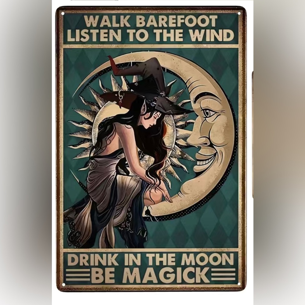 New Witchy Aluminum Sign